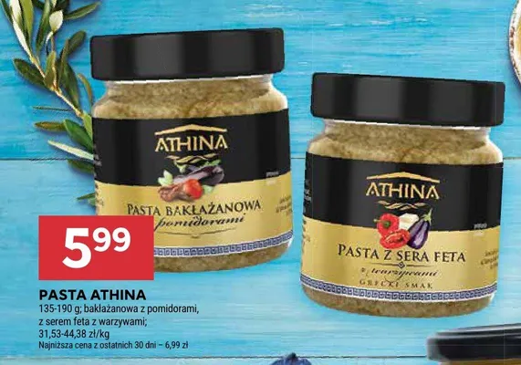 Pasta z sera feta z warzywami Athina promocja w Stokrotka