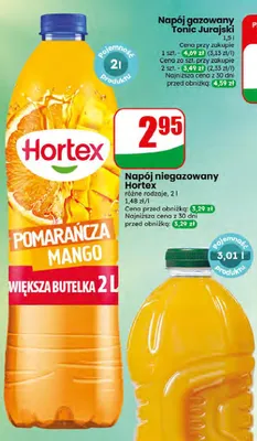 Napój niegazowany Hortex Pomarańcza Mango promocja w Dino