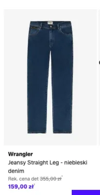 Jeansy Straight Leg Wrangler niebieski denim promocja w Lounge by Zalando