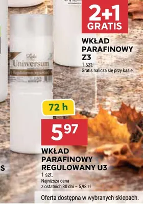 Wkład parafinowy Ignis Z3 promocja w Stokrotka