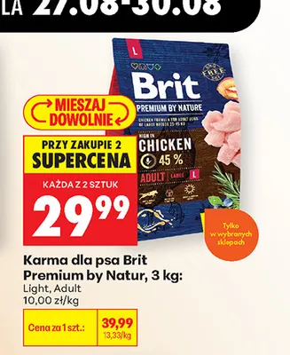 Karma dla psa Brit Premium by Nature Light promocja w Biedronka