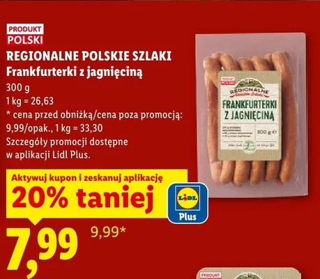 Frankfurterki z jagnięciną 300 g promocja w Lidl