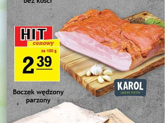 Boczek wędzony parzony Karol promocja w Gram Market