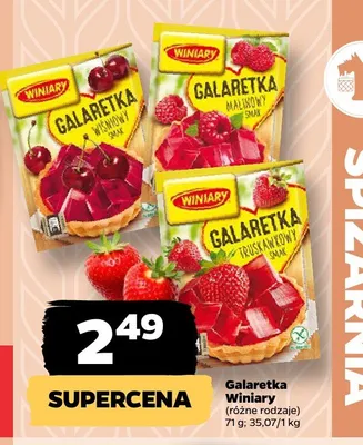 Galaretka Winiary wiśniowy smak promocja w Netto
