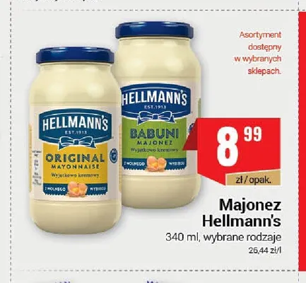 Majonez Hellmann's Babuni promocja w Premium Nasz Sklep