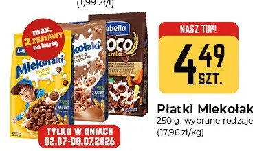 Płatki śniadaniowe Choco Kulki Lubella Mlekołaki promocja w Społem Częstochowa