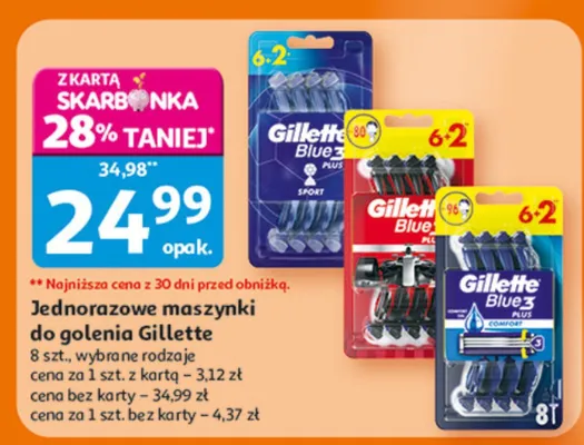 Jednorazowe maszynki do golenia promocja w Auchan