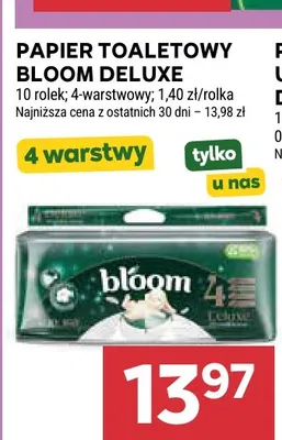Papier toaletowy Bloom Deluxe promocja w Stokrotka