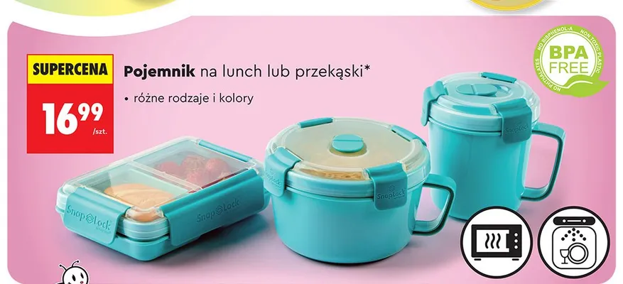 Pojemnik na przekąski SnapLock promocja w Biedronka