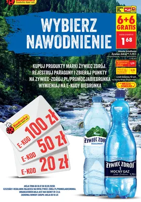 Woda źródlana niegazowana Żywiec Zdrój promocja w Biedronka