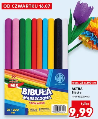 Bibuła marszczona Astra 25x200 cm promocja w Kaufland