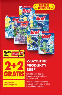 Wszystkie produkty Bref 2+2 GRATIS promocja w Biedronka