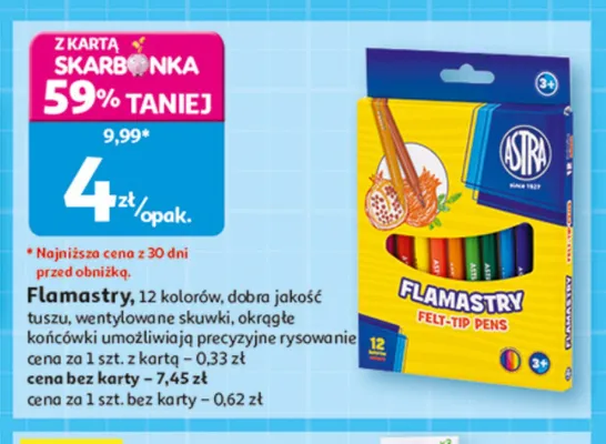 Flamastry Astra promocja w Auchan