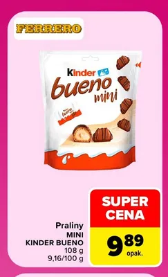 Praliny mini Kinder Bueno promocja w Carrefour Market