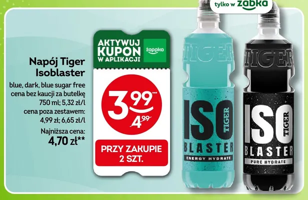 Napój Tiger Isoblaster dark promocja w Żabka