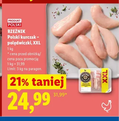 Polędwiczki z kurczaka Rzeźnik XXL promocja w Lidl