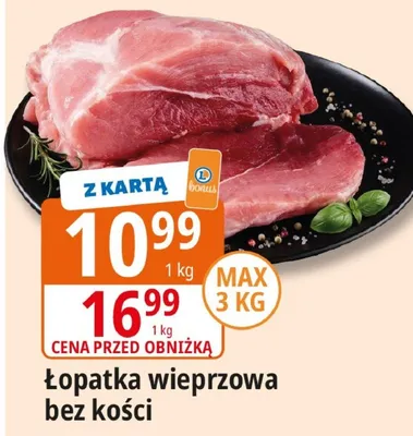 Łopatka wieprzowa bez kości promocja w Leclerc