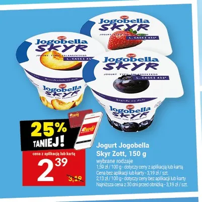 Jogurt Jogobella Skyr 150g promocja w Twój Market