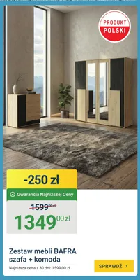 Zestaw mebli BAFRA szafa + komoda promocja w ERLI