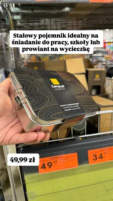 Stalowy pojemnik na żywność Campus Essential promocja w Biedronka