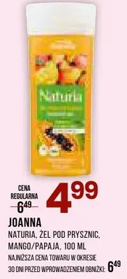 Natura żel pod prysznic mango/papaja promocja w Drogerie Natura