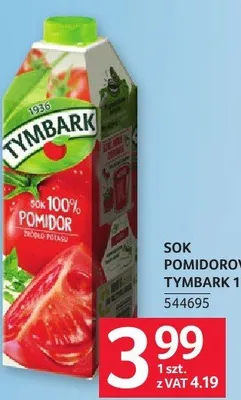 Sok pomidorowy Tymbark 1 l promocja w Selgros