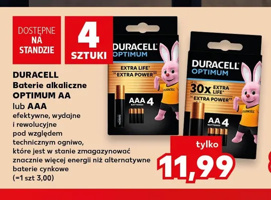 Baterie alkaliczne Optimum Aa 4-pak Duracell promocja w Kaufland