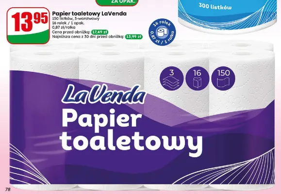 Papier toaletowy LaVenda promocja w Dino