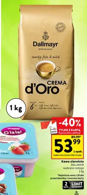 Kawa ziarnista Dallmayr Crema d'Oro promocja w Intermarche