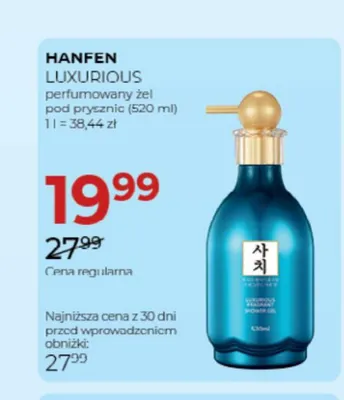 Perfumowany żel pod prysznic Hanfen Luxurious promocja w Drogerie Jawa