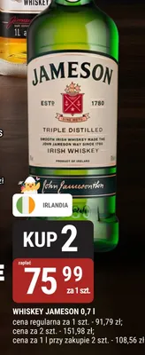 Whiskey Jameson promocja w bi1