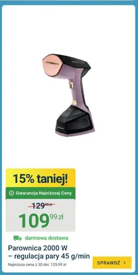 Parownica BERDSEN 2000W - regulacja pary 45g/min promocja w ERLI