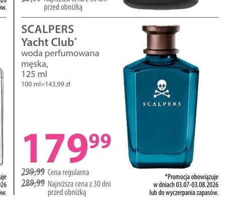 Woda perfumowana męska Scalpers Yacht Club promocja w Hebe
