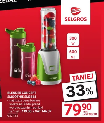 Blender Concept Smoothie SM3365 promocja w Selgros