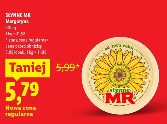 Margaryna Słynne MR promocja w Lidl