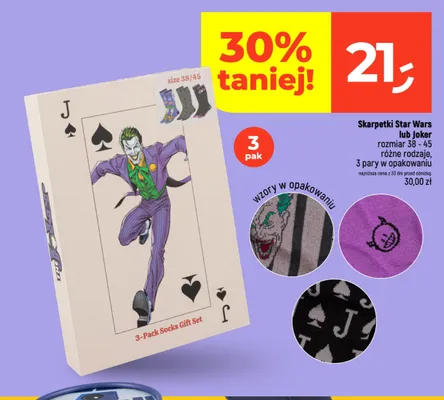Skarpetki Joker 3-pak promocja w Dealz