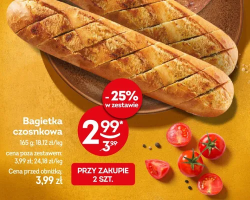 Bagietka czosnkowa promocja w Żabka