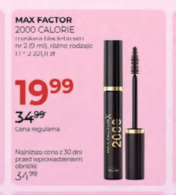 Maskara Max Factor 2000 Calorie black-brown nr 2 promocja w Drogerie Jawa