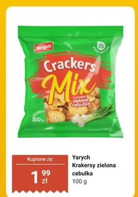 Krakersy zielona cebulka Yarych promocja w Dino