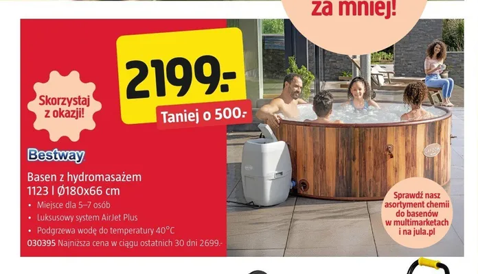 Basen z hydromasażem Bestway promocja w Jula