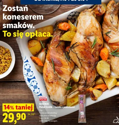 Polski królik - tuszka z podrobami promocja w Lidl