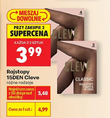 Rajstopy 15 DEN, różne rodzaje promocja w Biedronka