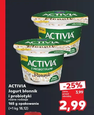 Jogurt błonnik i probiotyki zboża Activia promocja w Kaufland