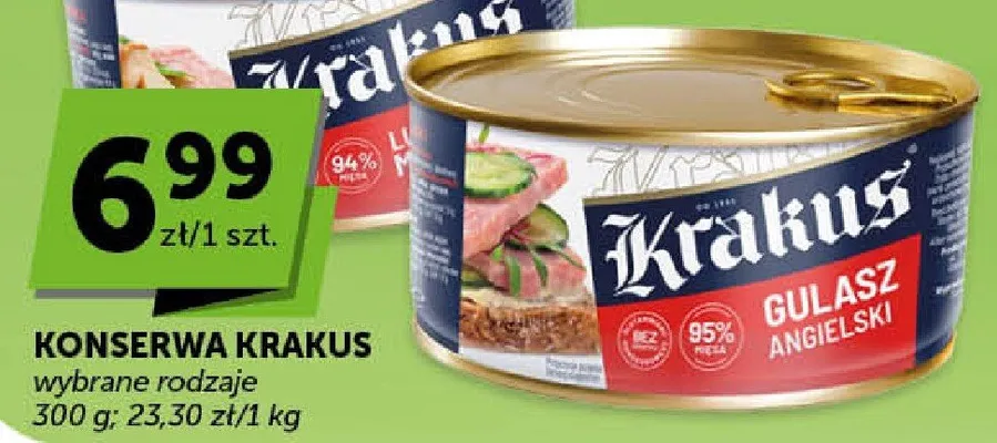 Konserwa gulasz angielski Krakus promocja w ABC