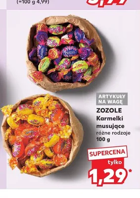 Karmelki musujące Zozole promocja w Kaufland