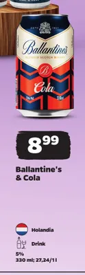Drink Ballantine's & Cola promocja w Netto