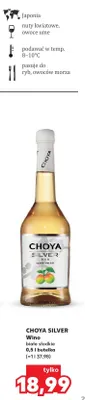 Wino białe słodkie Choya Silver promocja w Kaufland