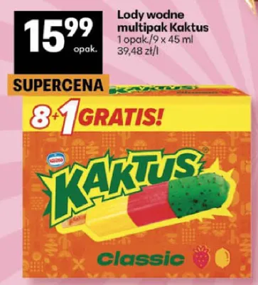 Lody wodne multipak Kaktus promocja w Delikatesy Centrum