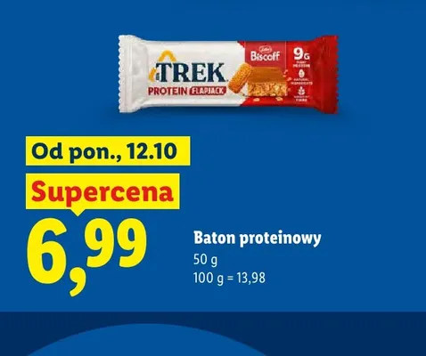 Baton proteinowy Biscoff Trek promocja w Lidl
