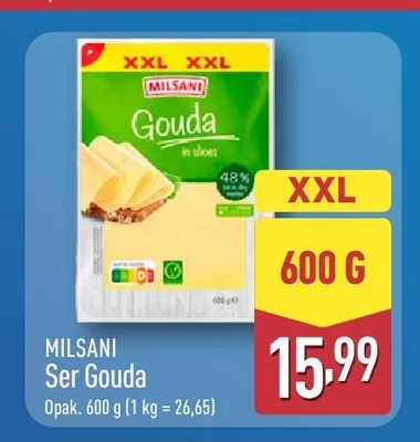 Ser Gouda Milsani w plastrach promocja w Aldi